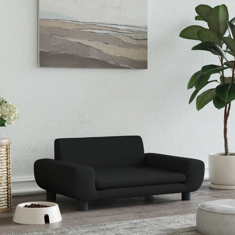 Afbeelding laden in galerijviewer, Vidaxl hondenmand 70x45x33 cm fluweel zwart
