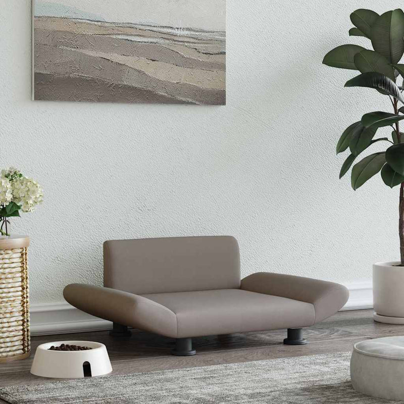 Afbeelding laden in galerijviewer, Vidaxl hondenmand 70x45x28 cm stof taupe
