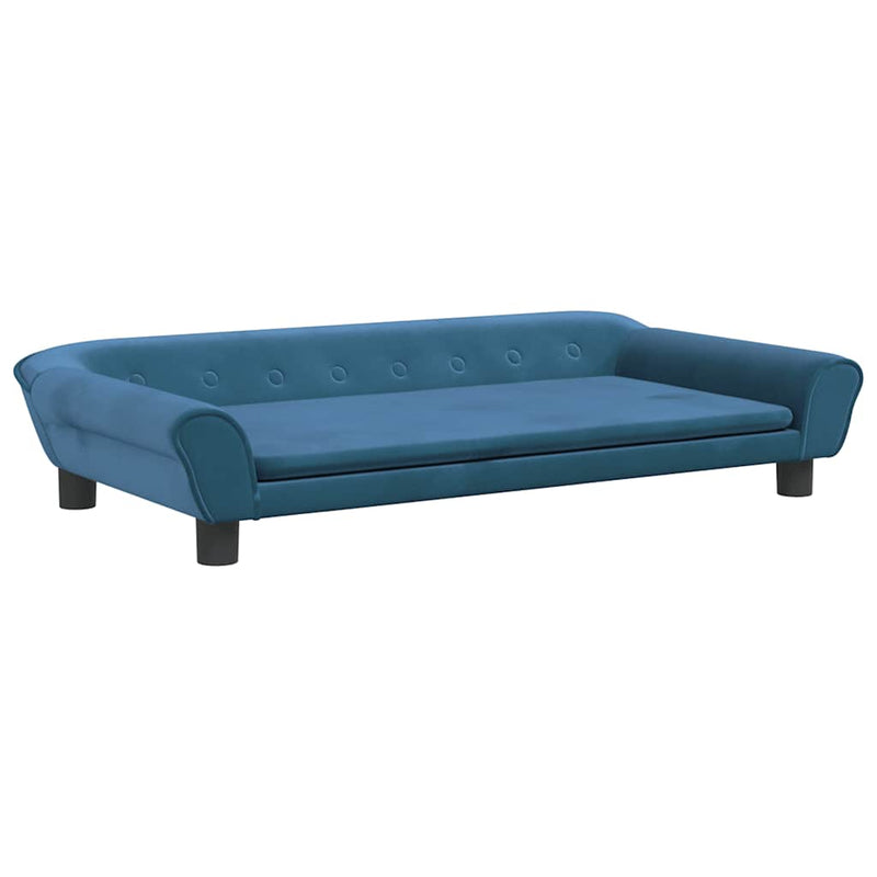 Afbeelding laden in galerijviewer, Vidaxl hondenmand 100x50x21 cm fluweel blauw
