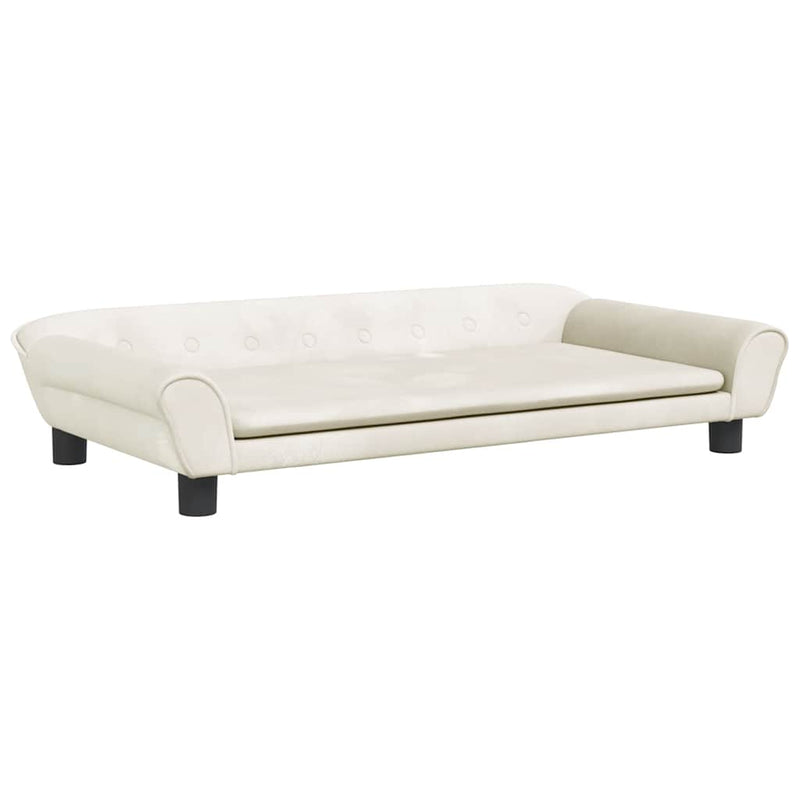 Afbeelding laden in galerijviewer, Vidaxl hondenmand 100x50x21 cm fluweel crèmekleurig
