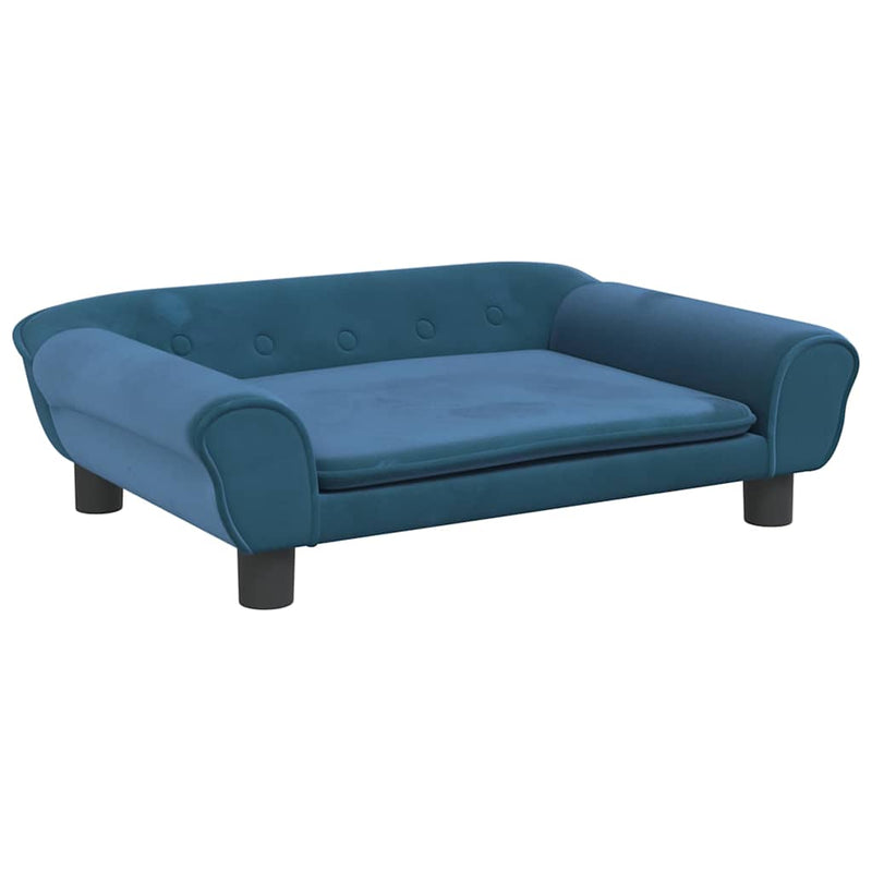 Afbeelding laden in galerijviewer, Vidaxl hondenmand 70x48x22 cm fluweel blauw
