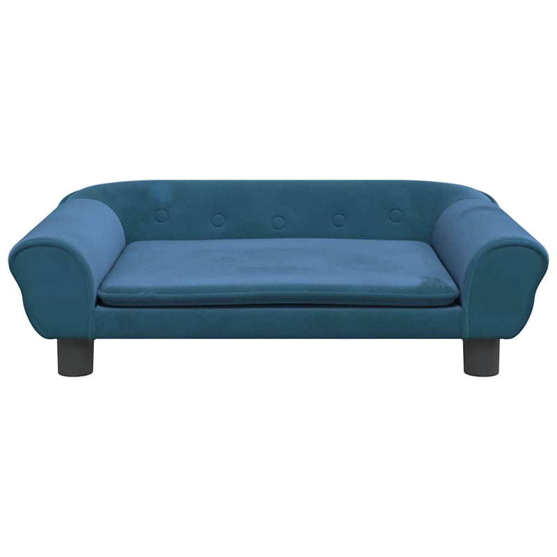 Afbeelding laden in galerijviewer, Vidaxl hondenmand 70x48x22 cm fluweel blauw
