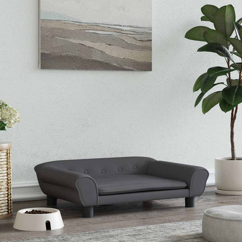 Afbeelding laden in galerijviewer, Vidaxl hondenmand 70x48x22 cm fluweel donkergrijs
