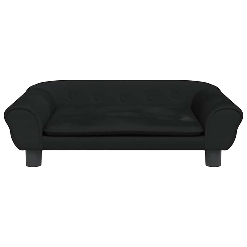 Afbeelding laden in galerijviewer, Vidaxl hondenmand 70x48x22 cm fluweel zwart
