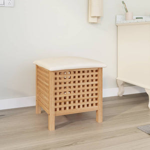 Vidaxl badkamerkruk 48x47,5x52 cm massief walnotenhout