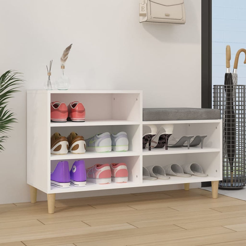 Afbeelding laden in galerijviewer, Vidaxl schoenenkast 102x36x60 cm bewerkt hout wit
