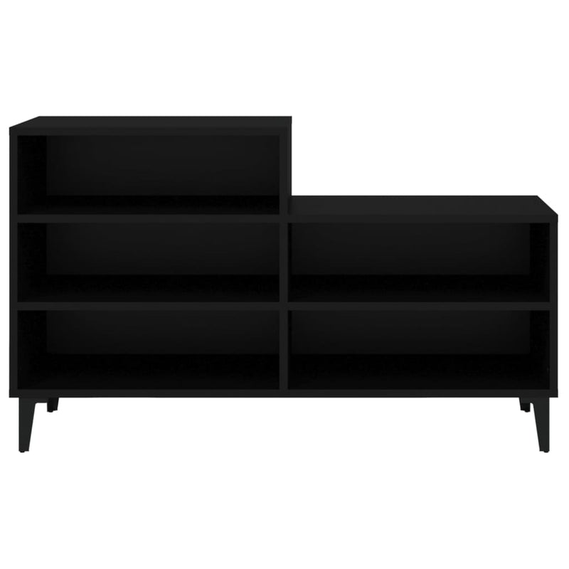 Afbeelding laden in galerijviewer, Vidaxl schoenenkast 102x36x60 cm bewerkt hout zwart
