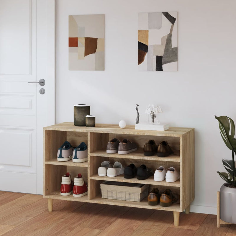 Afbeelding laden in galerijviewer, VidaXL Schoenenkast 102x36x60 cm bewerkt hout sonoma eikenkleurig
