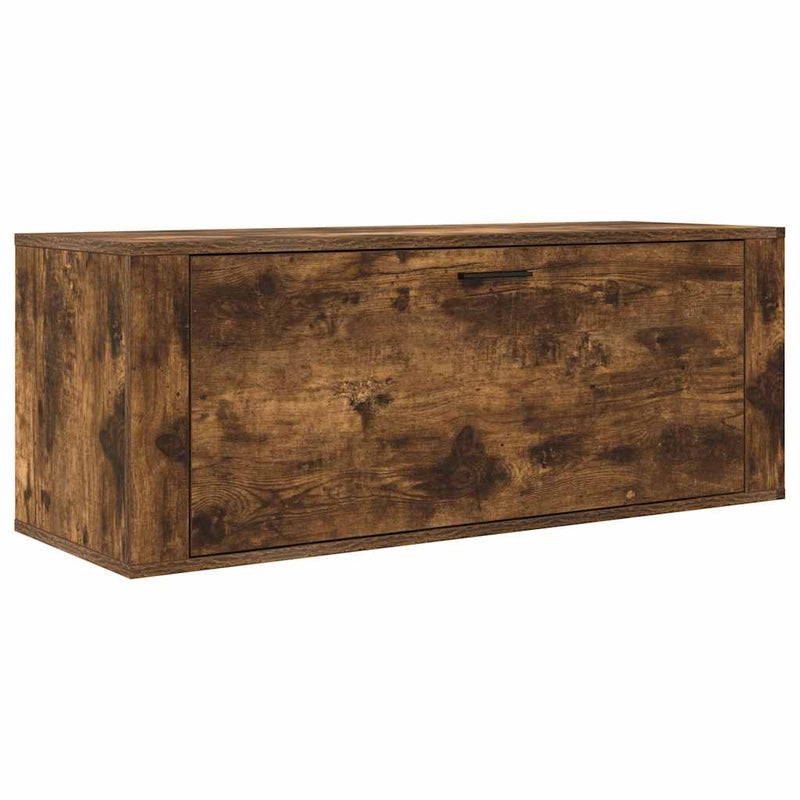 Afbeelding laden in galerijviewer, Vidaxl schoenenkast wandgemonteerd 100x35x38 cm bewerkt hout eiken
