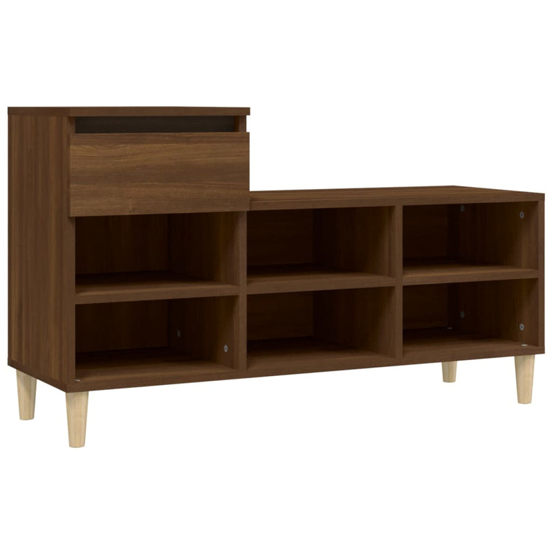 Afbeelding laden in galerijviewer, VidaXL Schoenenkast 102x36x60 cm bewerkt hout bruin eikenkleur
