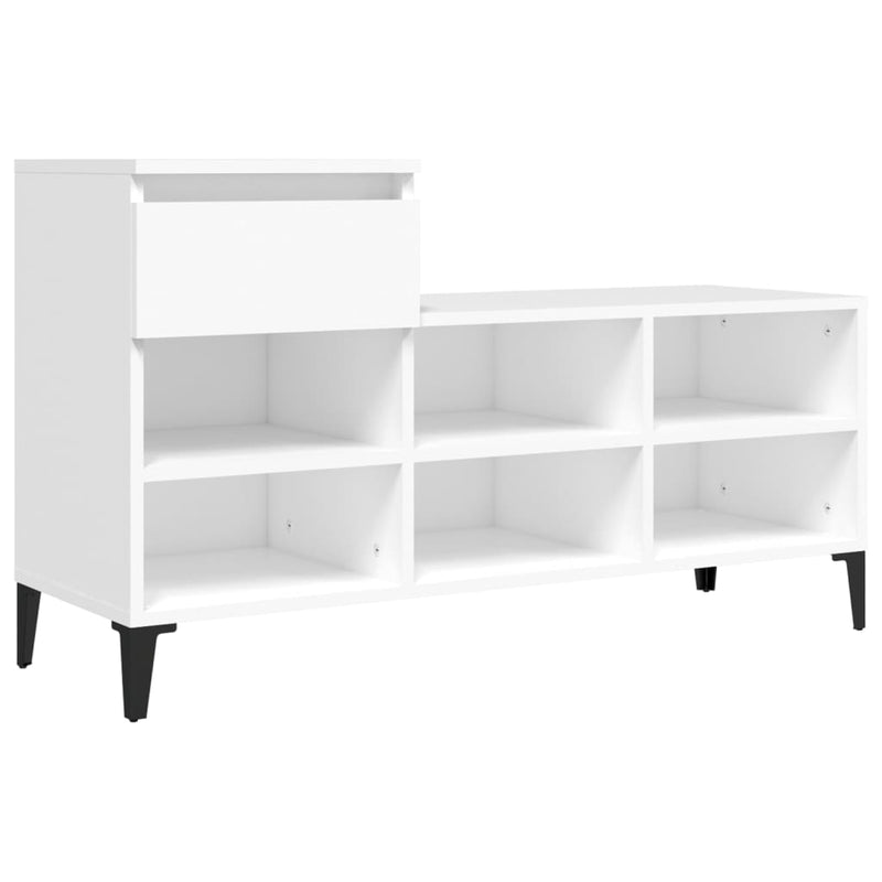 Afbeelding laden in galerijviewer, Vidaxl schoenenkast 102x36x60 cm bewerkt hout wit
