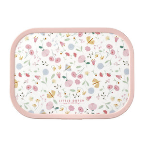 Mepal campus lunchbox little dutch flowers and butterflies roze wit