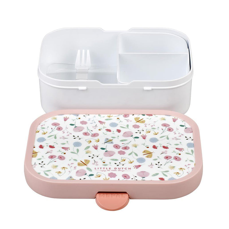 Afbeelding laden in galerijviewer, Mepal campus lunchbox little dutch flowers and butterflies roze wit
