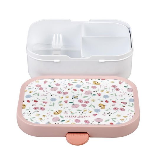 Mepal campus lunchbox little dutch flowers and butterflies roze wit