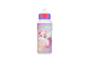 Mepal pop-up drinkfles campus - 400 ml - sluit goed af - drinkbeker voor kinderen - unicorn glow