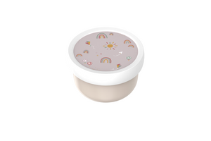Mepal fruitbox campus - 300 ml - inclusief fruitvorkje - sluit goed af - snackdoosje - sunshine rainbow