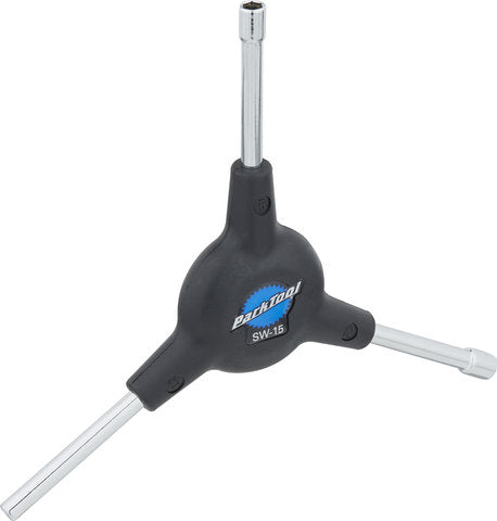 Afbeelding laden in galerijviewer, Parktool sw-15 3-way internal nipple spoke wrench
