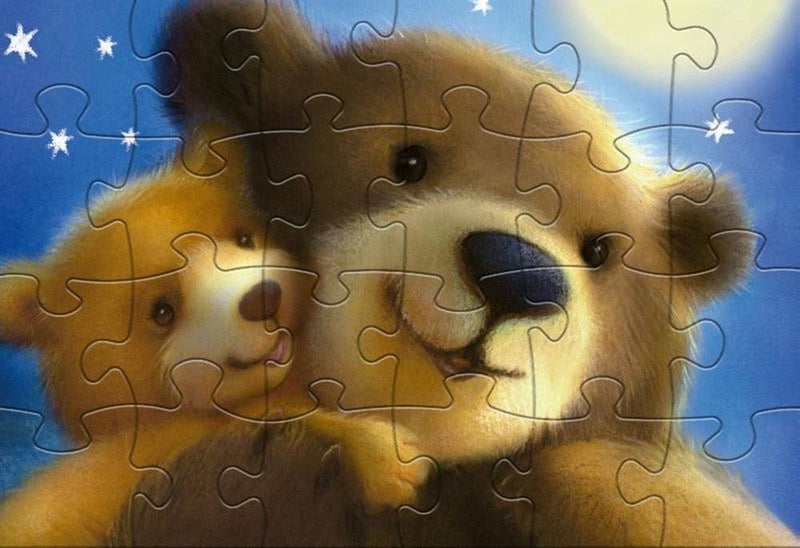 Afbeelding laden in galerijviewer, Rebo legpuzzel 24 + 48 stukjes - bear fa
