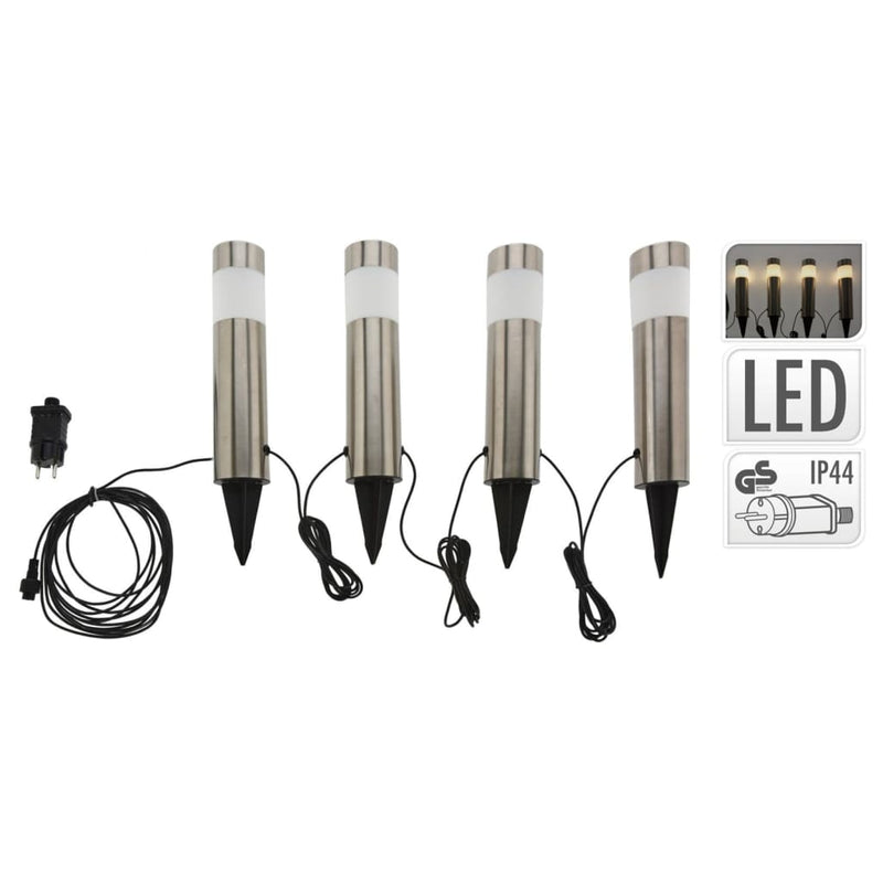 Afbeelding laden in galerijviewer, ProGarden ProGarden Tuinlampen 4 st LED 6,3x37,5 cm
