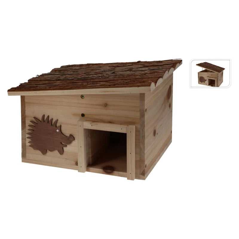 Afbeelding laden in galerijviewer, ProGarden ProGarden Egelhuisje 34x28x22 cm hout met boomschors
