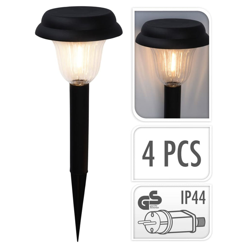 Afbeelding laden in galerijviewer, Progarden tuinlampen 4 st led 11,5x35 cm
