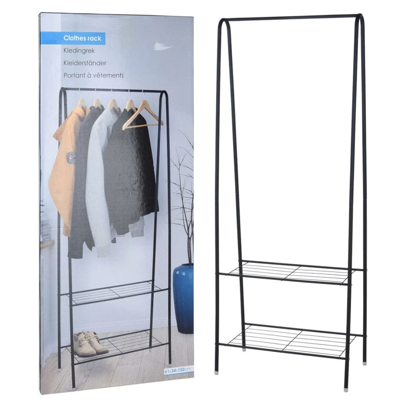 Afbeelding laden in galerijviewer, Storage solutions kledingrek met 2 lagen 61x34x152 cm
