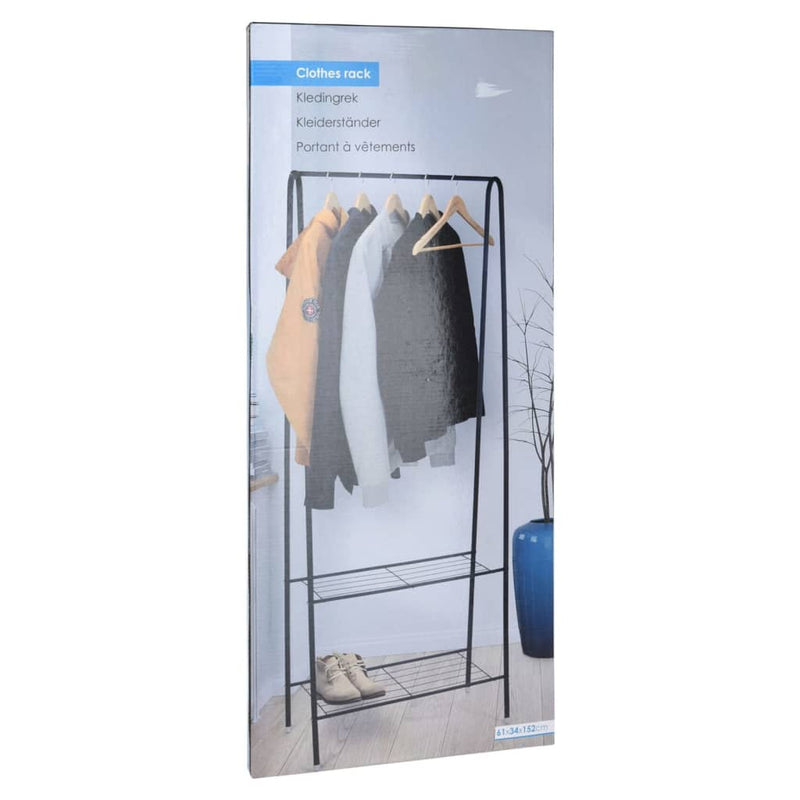 Afbeelding laden in galerijviewer, Storage solutions kledingrek met 2 lagen 61x34x152 cm
