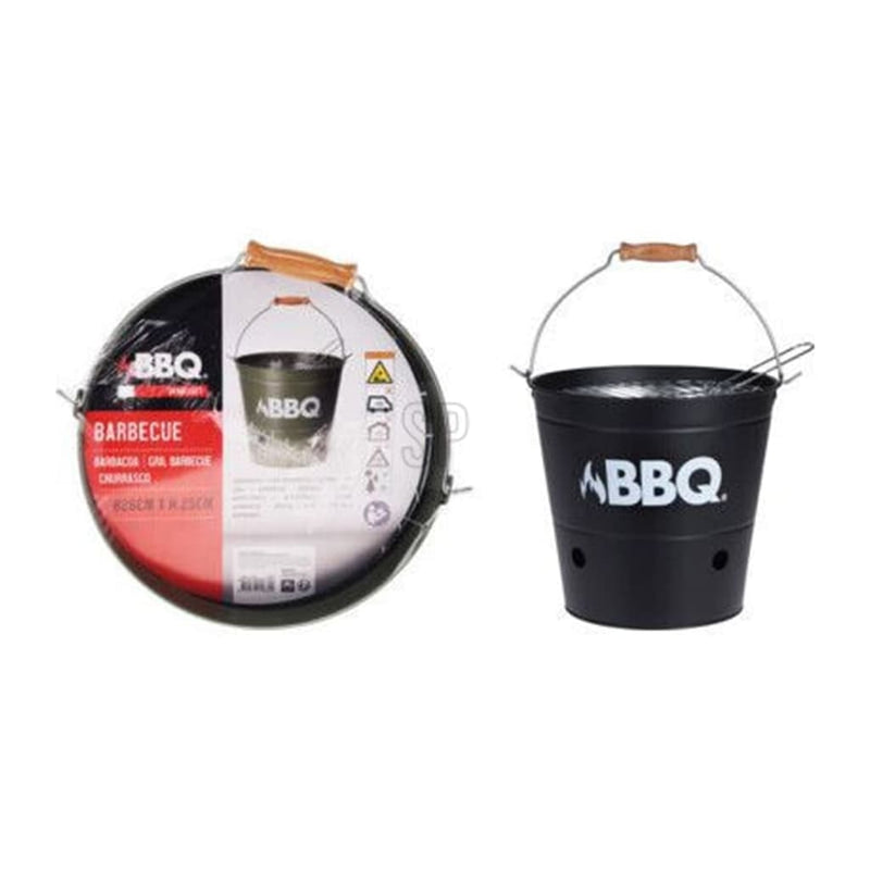 Afbeelding laden in galerijviewer, ProGarden ProGarden Barbecue-emmer BBQ 26 cm matzwart
