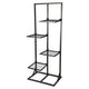 Progarden plantenrek met 4 schappen 40x27x102 cm zwart