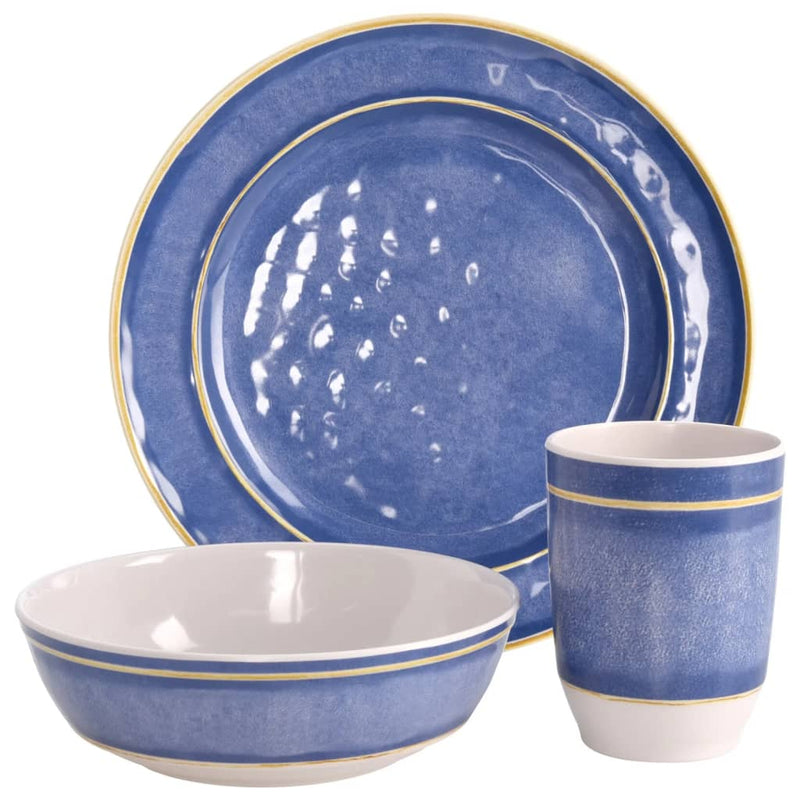 Afbeelding laden in galerijviewer, Redcliffs 12-delige Campingserviesset melamine blauw
