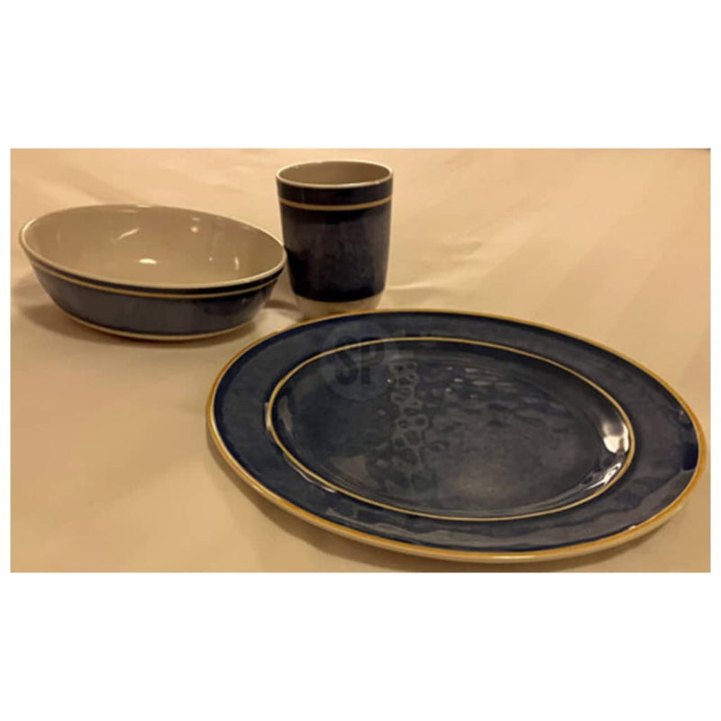 Afbeelding laden in galerijviewer, Redcliffs 12-delige Campingserviesset melamine blauw
