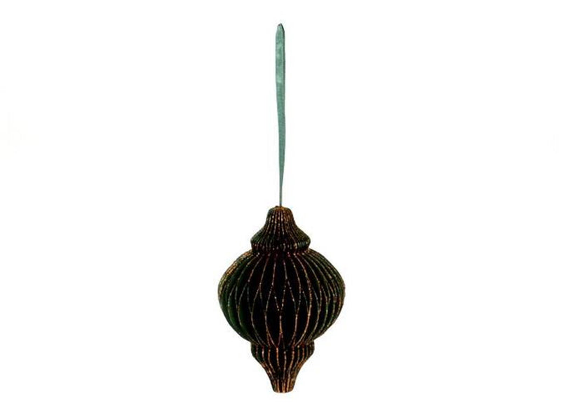 Afbeelding laden in galerijviewer, Hbx natural living deco hanger bal foldy karton 15cm groen

