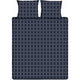 Ten cate katoenen eenpersoons dekbedovertrek 140x200 220 cm graphic donkerblauw