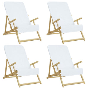 Vidaxl strandhanddoeken 4 st 400 g m² 60x135 cm stof wit