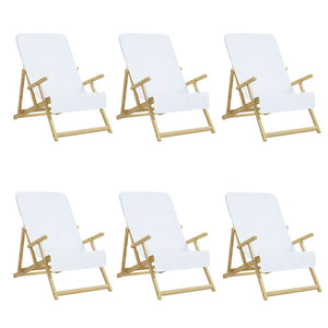 Vidaxl strandhanddoeken 6 st 400 g m² 60x135 cm stof wit