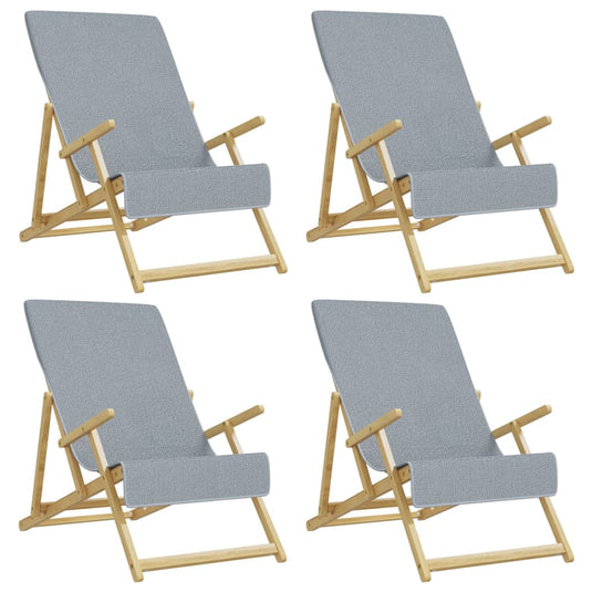 Vidaxl strandhanddoeken 4 st 400 g m² 60x135 cm stof grijs