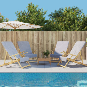 Vidaxl strandhanddoeken 4 st 400 g m² 60x135 cm stof grijs