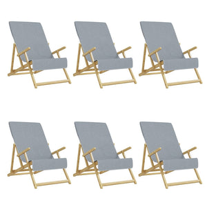Vidaxl strandhanddoeken 6 st 400 g m² 60x135 cm stof grijs