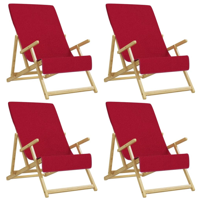 Afbeelding laden in galerijviewer, Vidaxl strandhanddoeken 4 st 400 g m² 60x135 cm stof bordeauxrood
