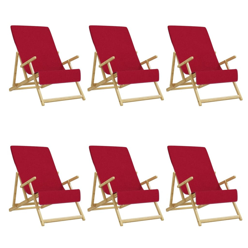 Afbeelding laden in galerijviewer, Vidaxl strandhanddoeken 6 st 400 g m² 60x135 cm stof bordeauxrood
