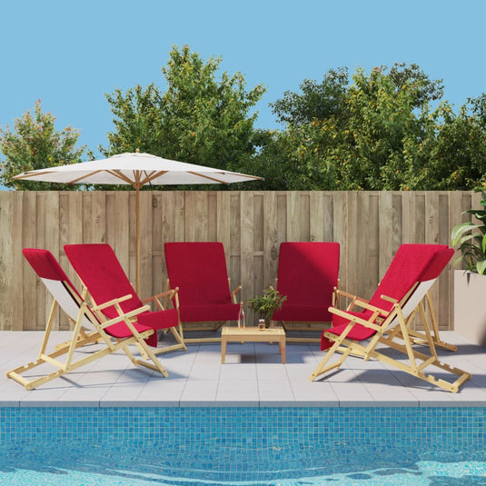 Vidaxl strandhanddoeken 6 st 400 g m² 60x135 cm stof bordeauxrood