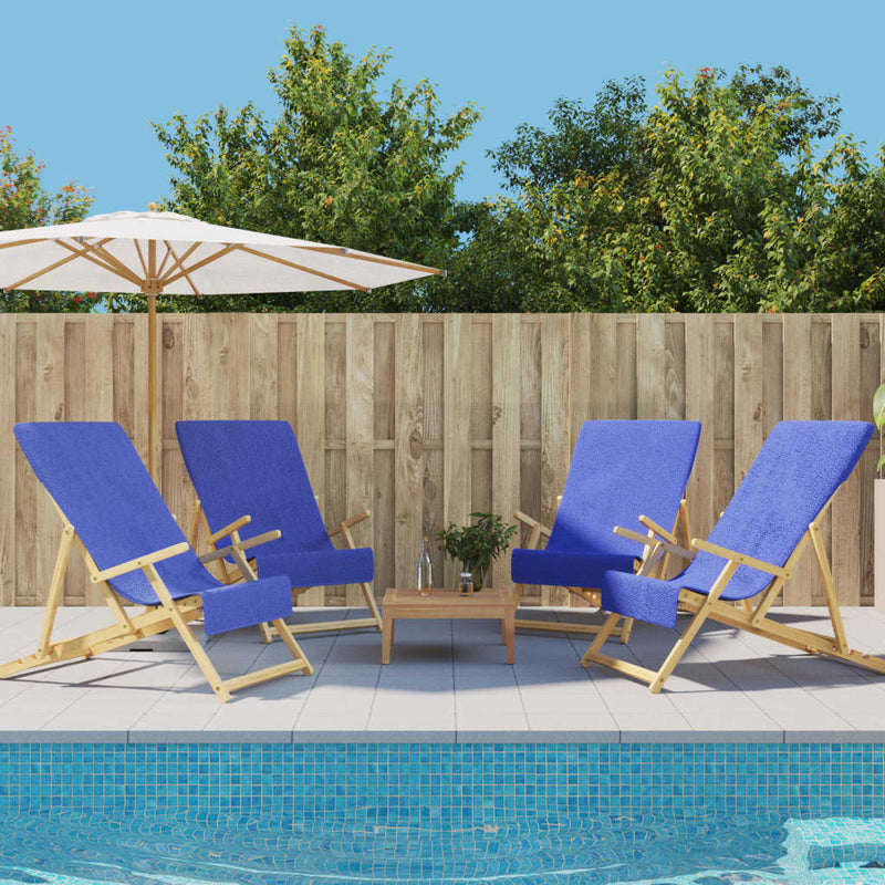 Afbeelding laden in galerijviewer, Vidaxl strandhanddoeken 4 st 400 g m² 60x135 cm stof koningsblauw
