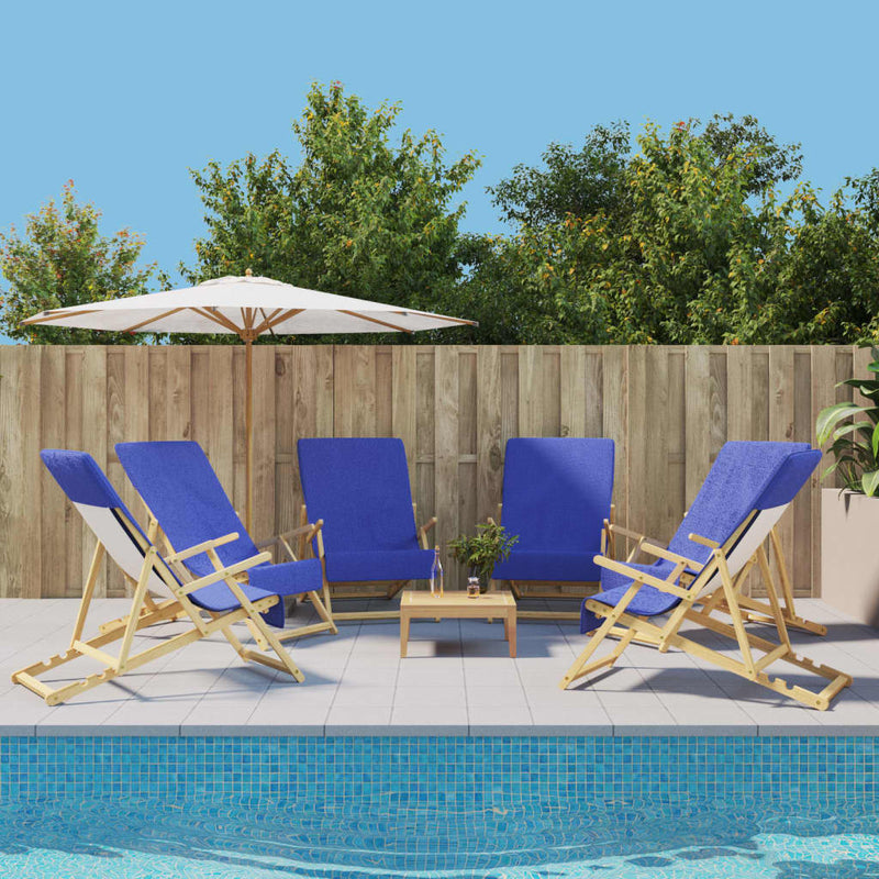 Afbeelding laden in galerijviewer, Vidaxl strandhanddoeken 6 st 400 g m² 60x135 cm stof koningsblauw

