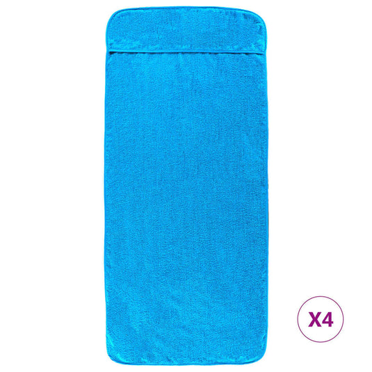 Vidaxl strandhanddoeken 4 st 400 g m² 60x135 cm stof turquoise