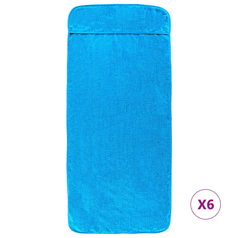 Afbeelding laden in galerijviewer, Vidaxl strandhanddoeken 6 st 400 g m² 60x135 cm stof turquoise
