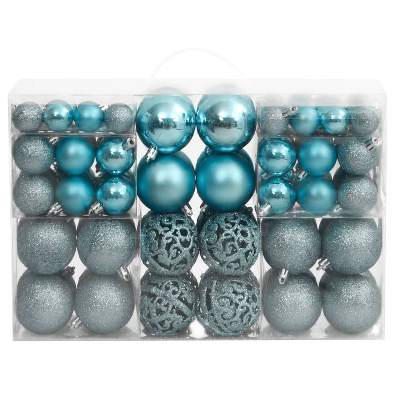Afbeelding laden in galerijviewer, VidaXL Kerstballen 100 st 3 4 6 cm turquoise
