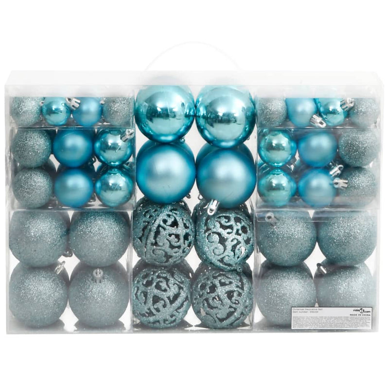 Afbeelding laden in galerijviewer, VidaXL Kerstballen 100 st 3 4 6 cm turquoise
