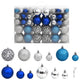 VidaXL Kerstballen 100 st 3 4 6 cm blauw en zilverkleurig