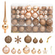 VidaXL 111-delige Kerstballenset polystyreen roségoud