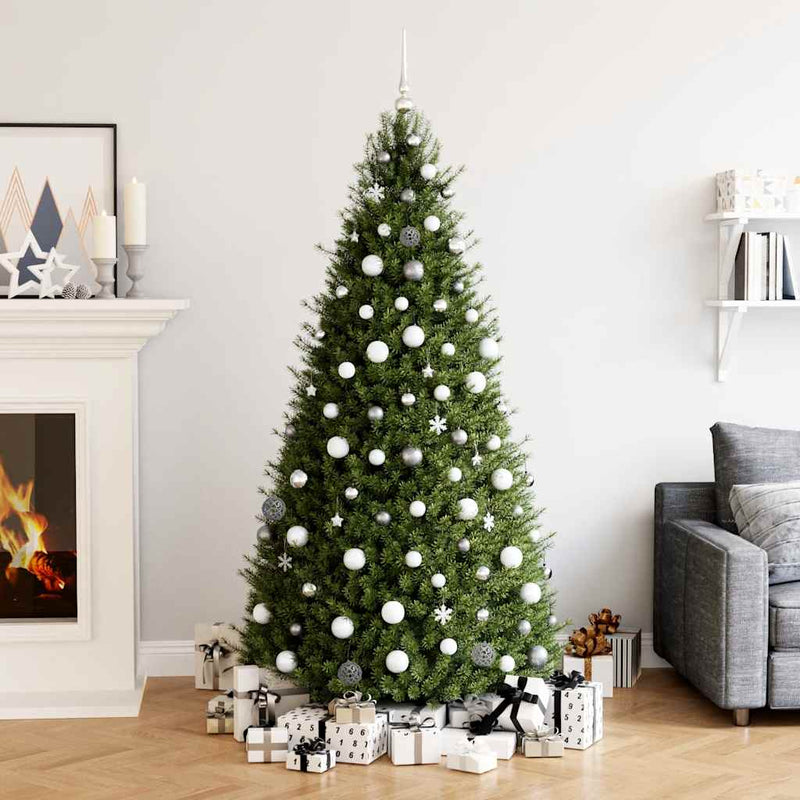 Afbeelding laden in galerijviewer, Vidaxl 111-delige kerstballenset polystyreen wit en grijs
